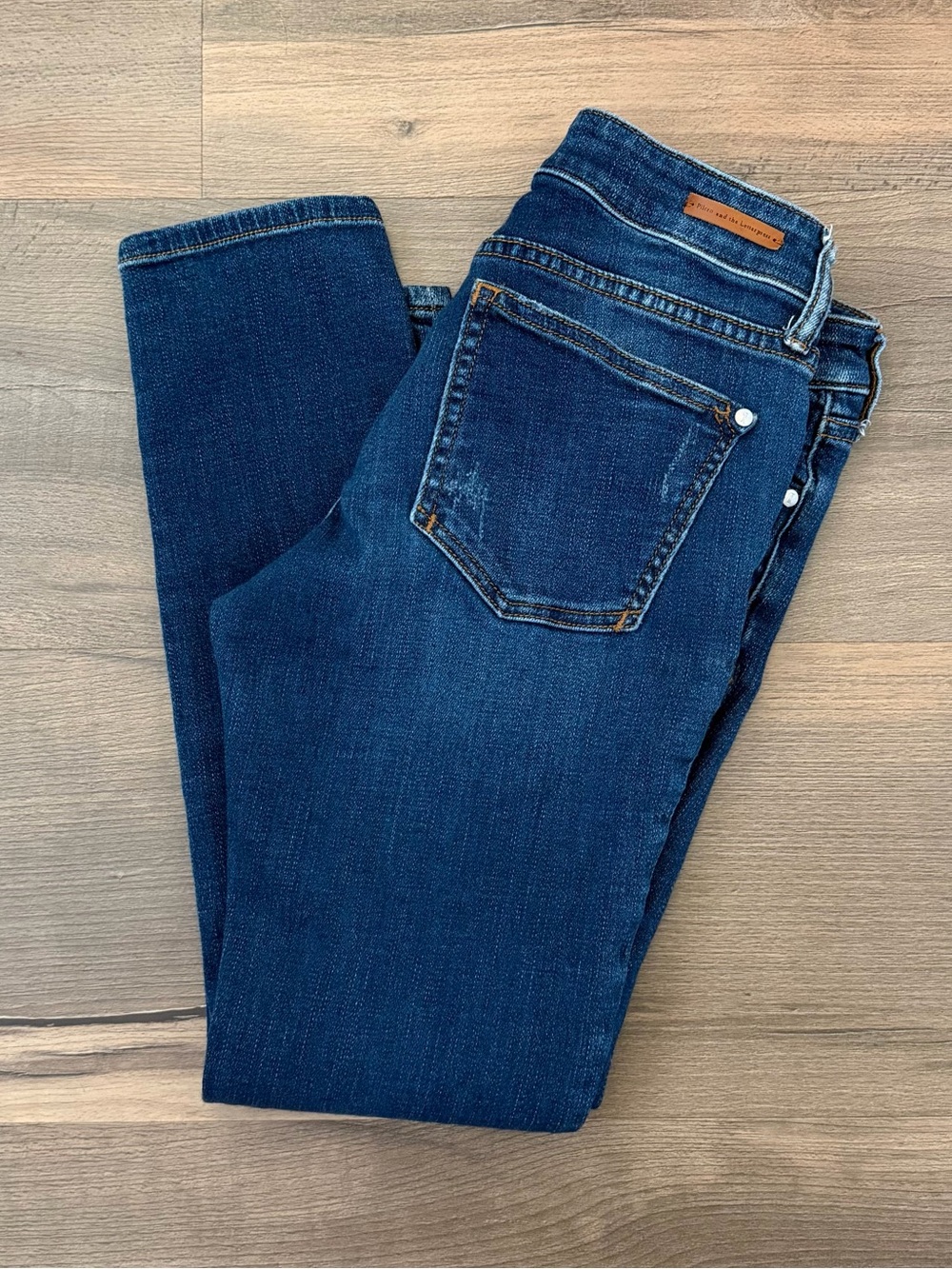 Pilcro and the Letterpress Stet Slim Skinny Dark Wash Jeans Size 27 petite